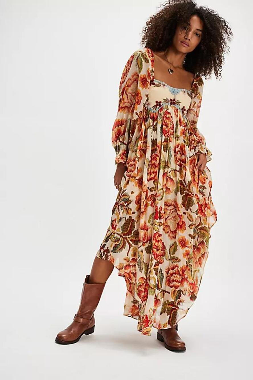 Free People Timeless Tapestry Maxi Dress, NWT, Size S
